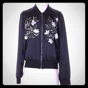 🦉SALE 3/$33 or 5/$50 embroidered satin bomber